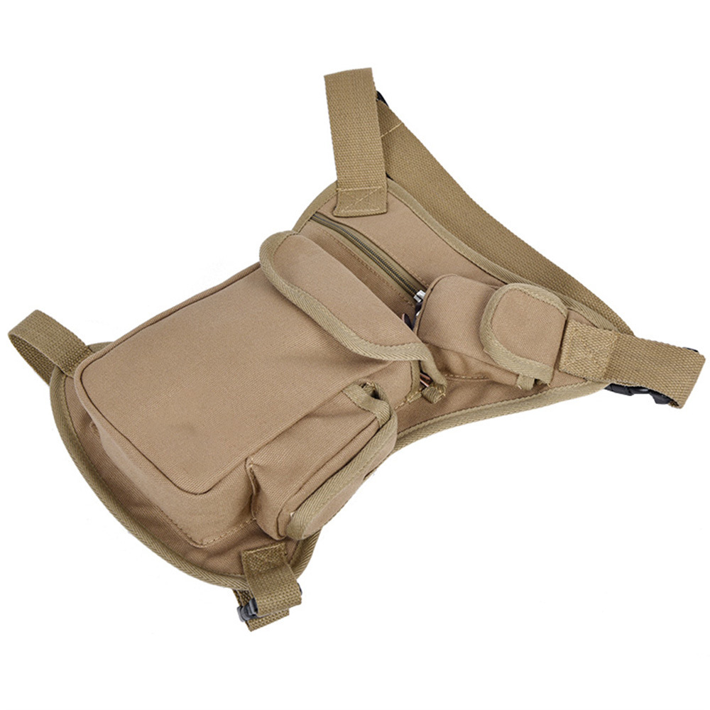 厂家直销男士多功能帆布腿包 战术绑腿包腰包 户外骑行运动装备包