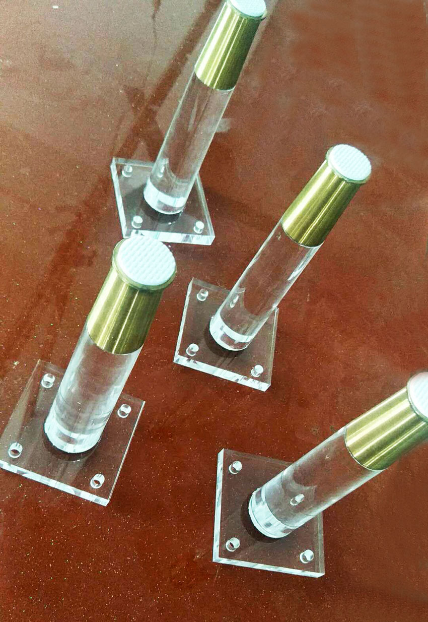 亚克力水晶脚透明现代简约沙发腿柜脚有机玻璃餐桌脚办公桌腿定制