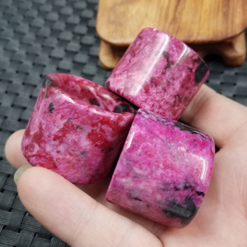 玉龙玉器玉石桃花玉扳指粉色玉石扳指加宽加大号扳指玉指环-阿里巴巴