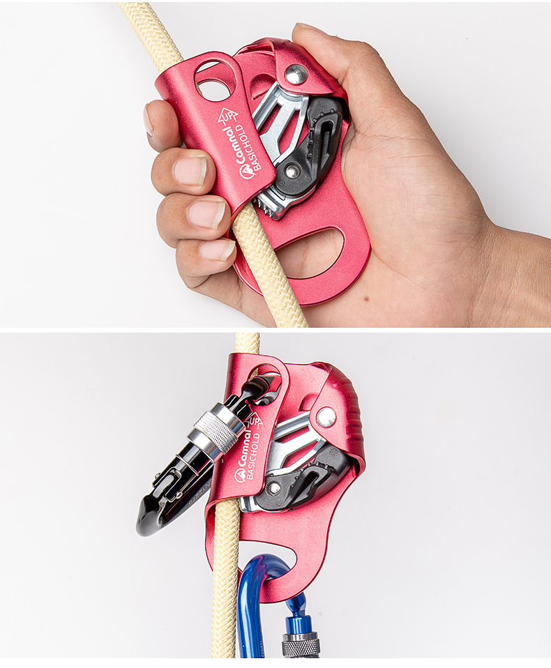 坎乐户外攀岩无柄上升器按压式爬绳器攀爬器走绳止滑器装备神器