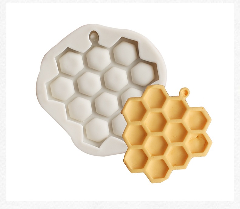 diy手工蜂窝蜂巢硅胶模具 蜜蜂昆虫翻糖蛋糕模 silicone mold现货