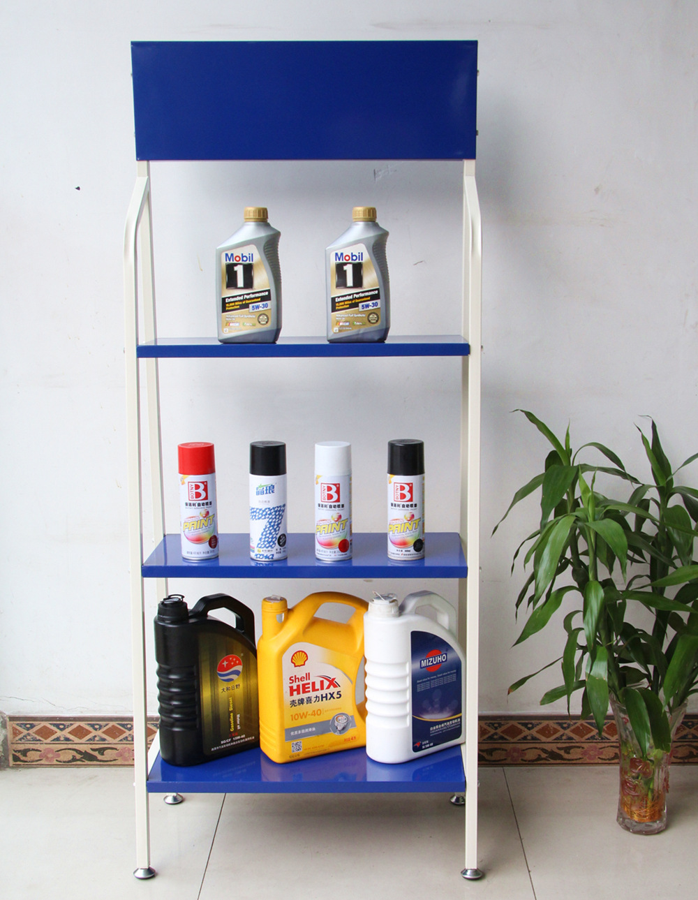 润滑油架子小型机油货架百货涂料展示货架桶装油漆陈列架批发定制