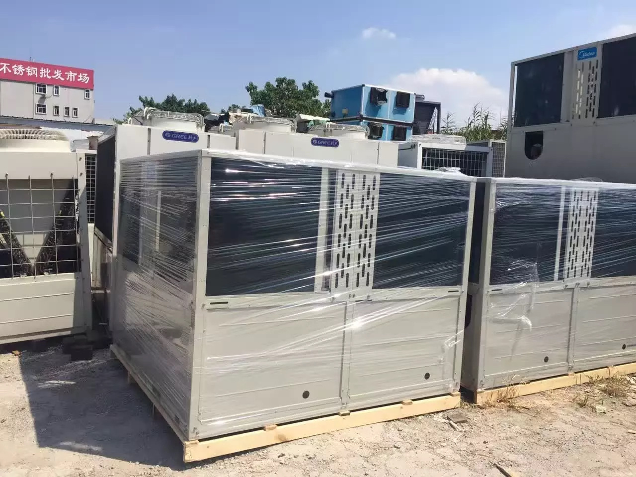 出售二手美的风冷模块(g款)平顶50匹中央空调