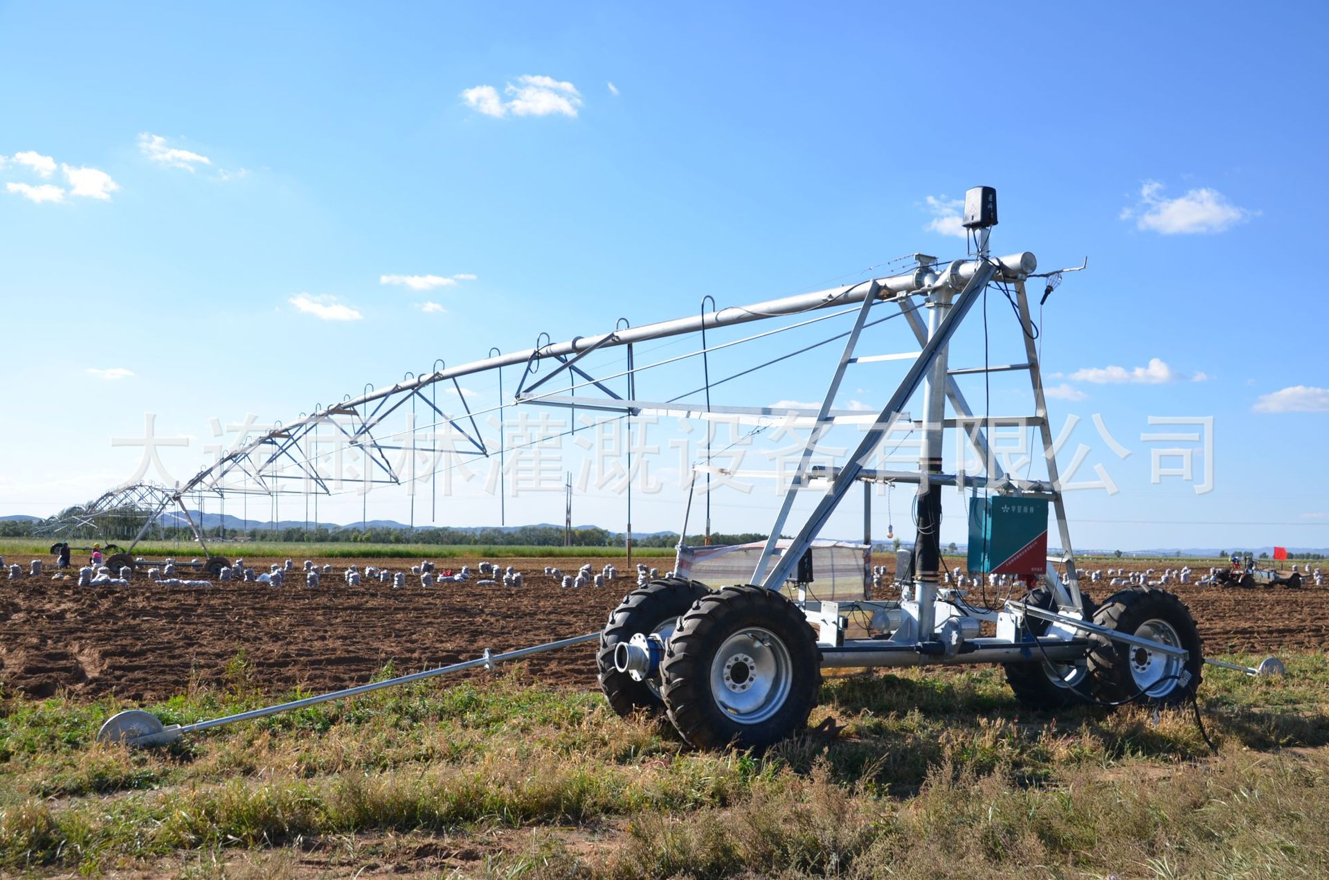 四轮平移式喷灌机大型农田浇地灌溉设备易操作无盲区dpp—232