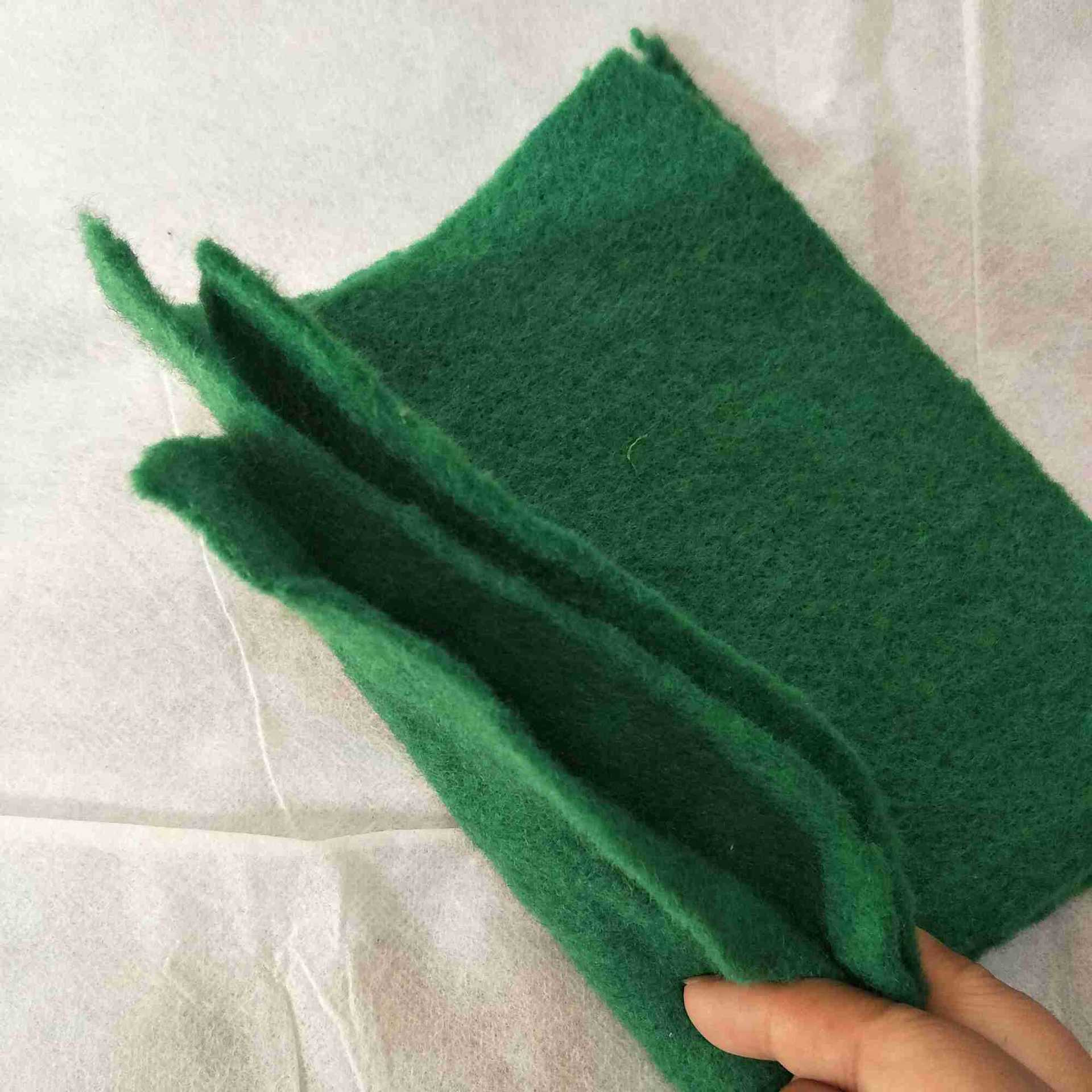 绿色无纺布草绿色盖土防尘土工布工地防尘覆盖墨绿色土工布