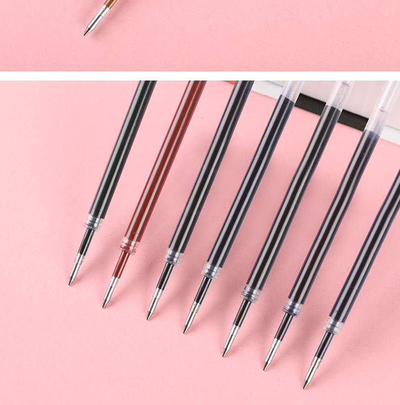 博萱文具k35按动复古色中性笔芯 复古色按压式手账记号笔芯 0.5mm