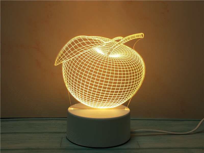 创意礼品3d小夜灯 卧室照明拍拍灯 北欧新奇特水母小台灯一件代发