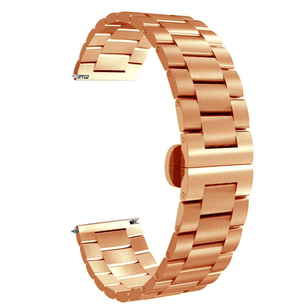 适用三星gear s3 classic forntier三珠不锈钢蝴蝶扣手表带22通用