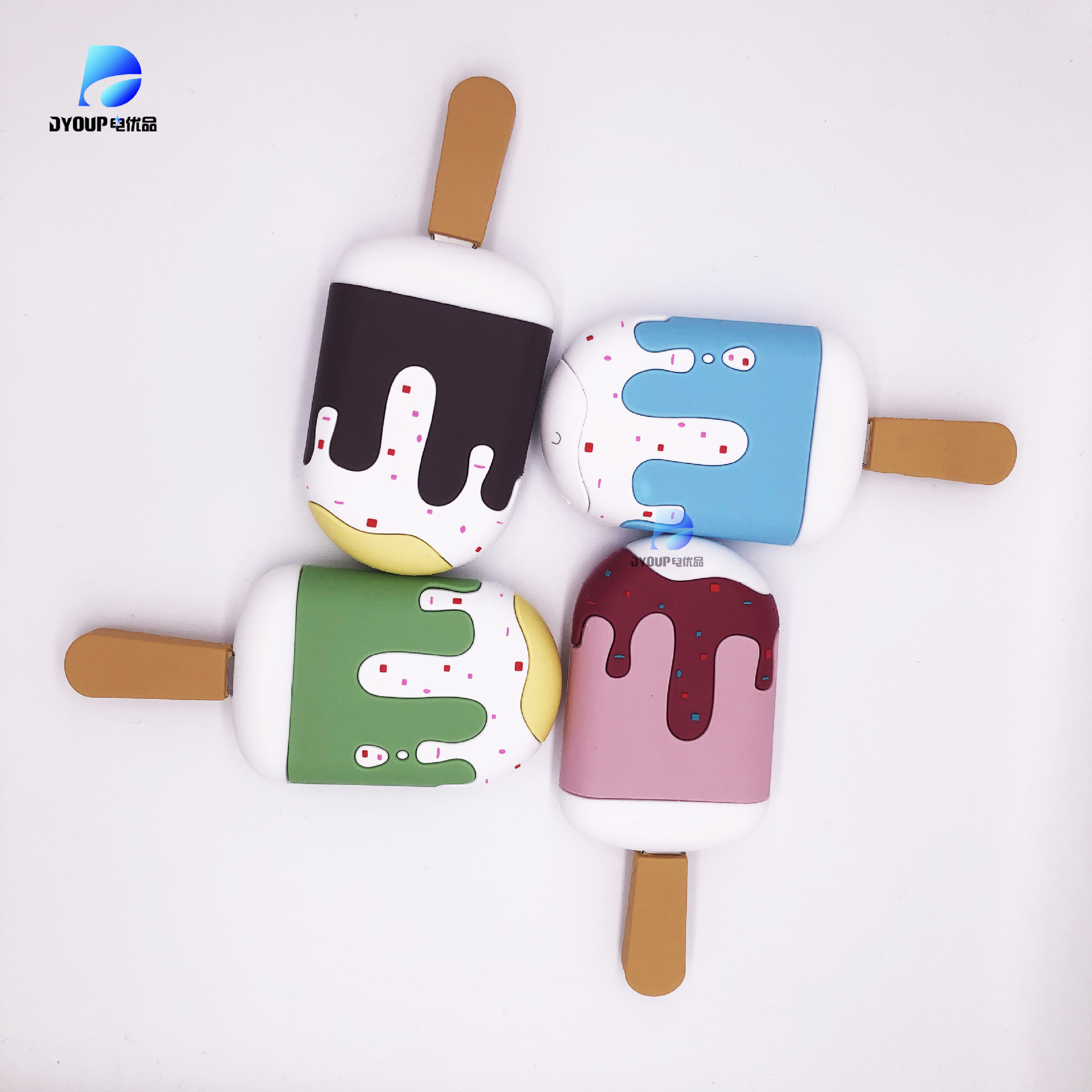 供外贸卡通冰棒雪糕移动电源冰激凌造型充电宝礼品通用型手机电源