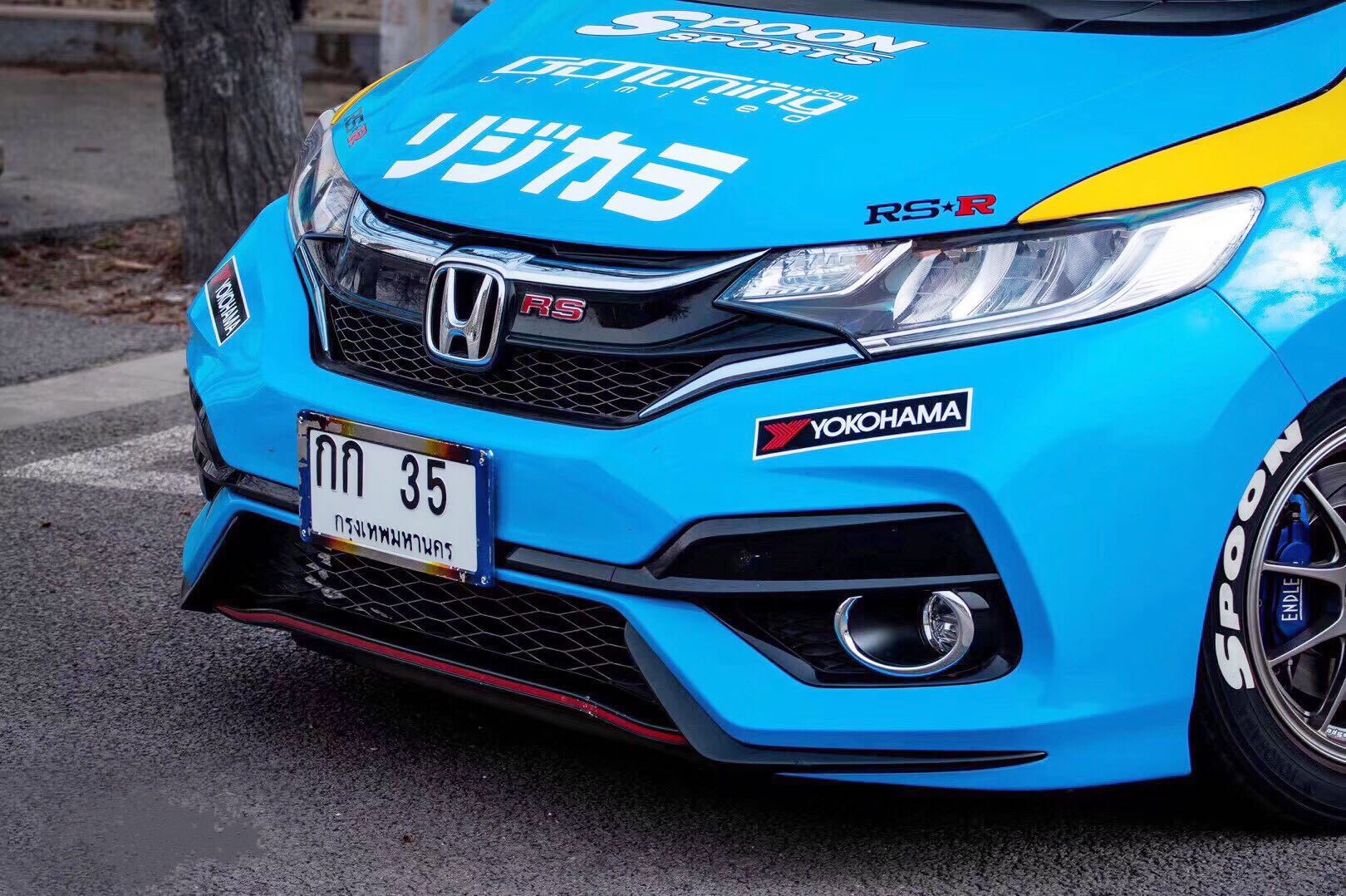 适用于14-18款新飞度gk5改装rs大包围飞度日版rs后杠后唇rs前杠