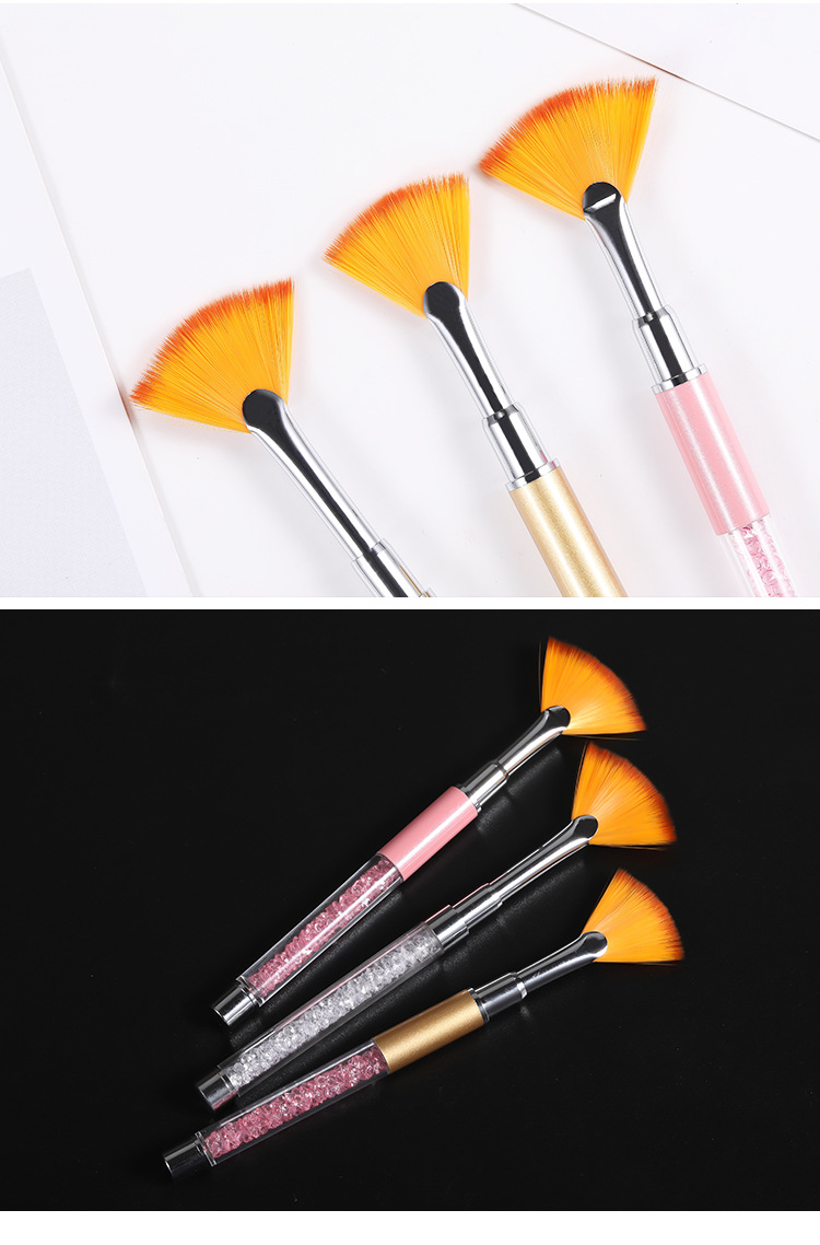 美甲扇形笔渐变晕染闪粉抖粉戳戳笔美甲工具跨境