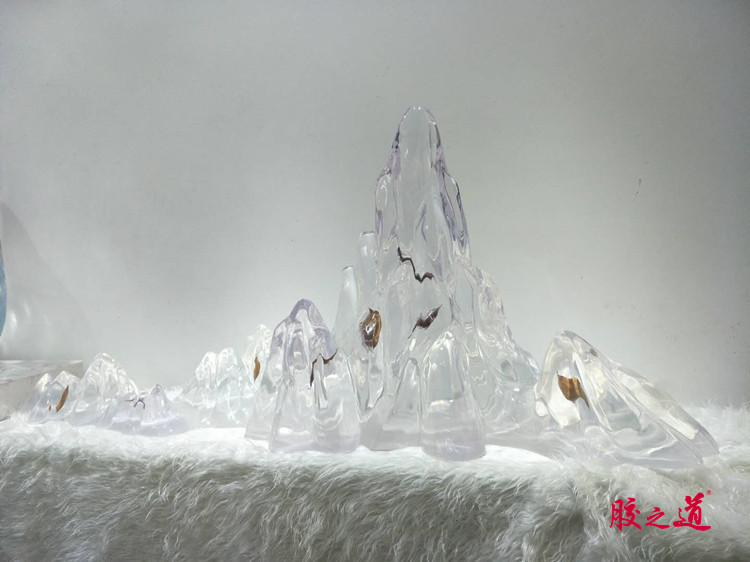 厂家定制 仿真冰 大型水晶树脂造型造景 透明树脂雕塑