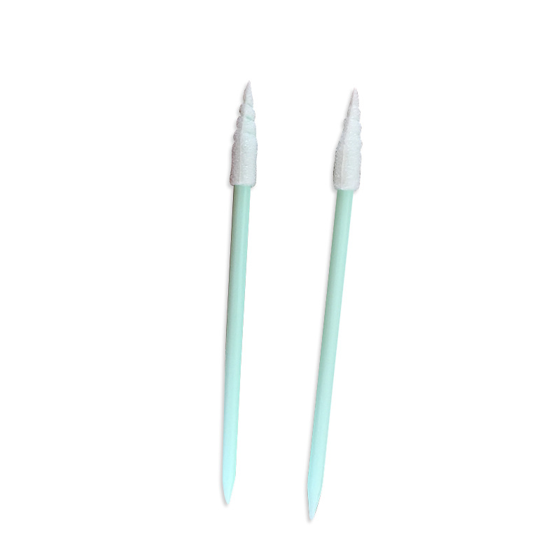 Cotton Swab Manufacturer Green Rod Dust-Free Purification Cotton Swab Pointed Sponge Head Disposable Clean Cotton Swab Purification Cotton Swab