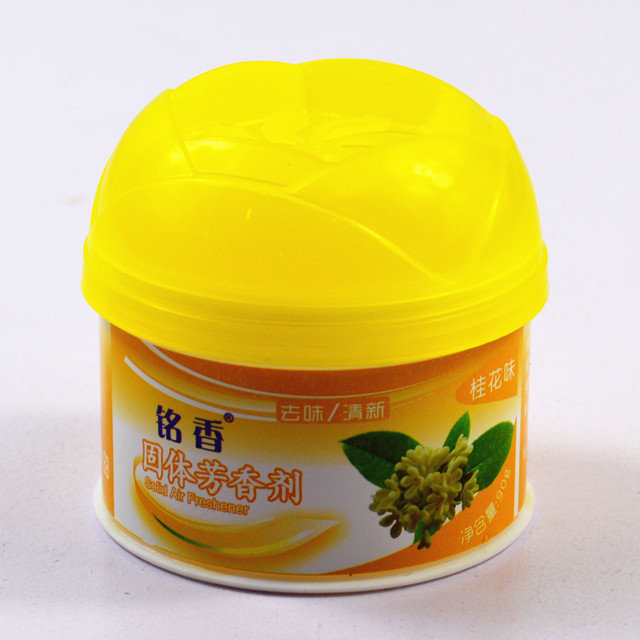 铭香固体清香剂桂花柠檬90克*144瓶/件多种香型固体芳香剂厂批发