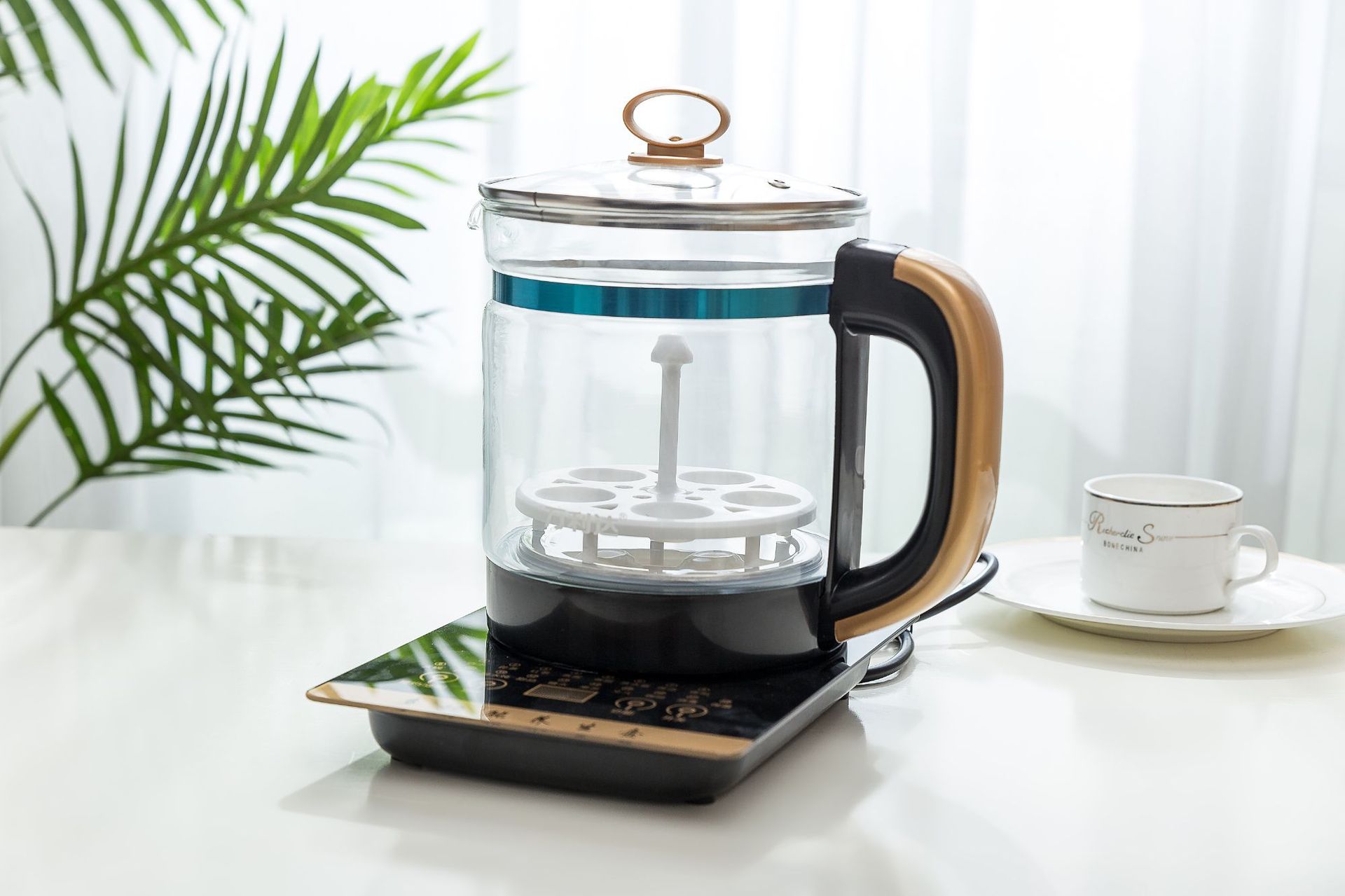 多功能养生壶预约恒温水壶玻璃煮茶壶触摸面板电水壶礼品厂家