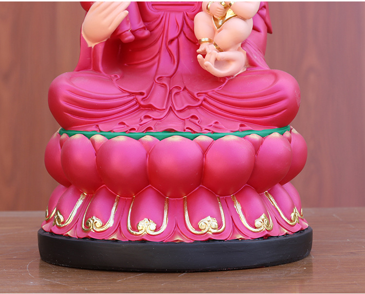 家用送子观音佛像供奉家用求子南海送子观世音菩萨树脂摆件批发