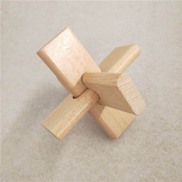 榉木笼中取珠取红球儿童益智早教木制孔明鲁班锁拼装玩具榉木取珠