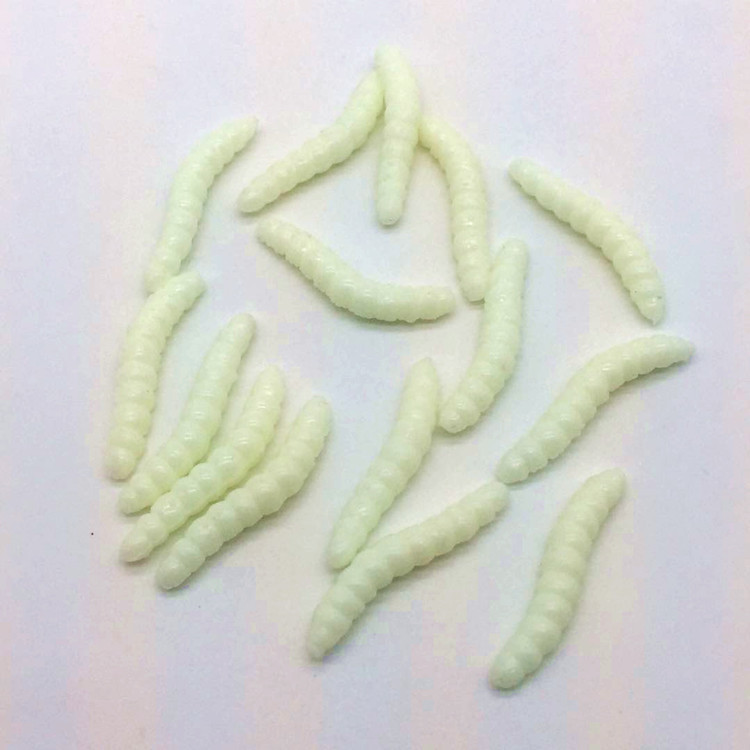 8cm 夜光毛毛虫蚯蚓假鱼饵