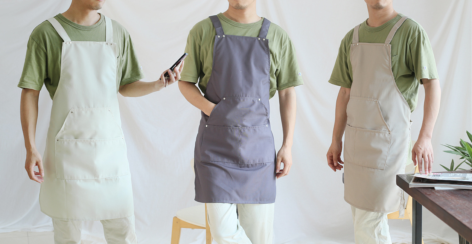 花店围裙logo定 制韩版工作服围裙纯色 成人广告工作背带围裙印字