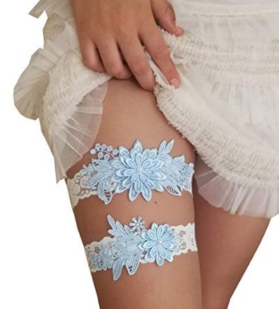 New Style Blue Lace Garter Western-Style Wedding Supplies Elastic Leg Ring European and American Bride Garter