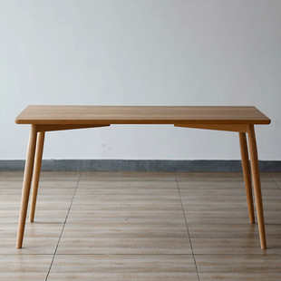 北欧原创餐桌樱桃木黑胡桃实木原木简约现代长方形餐桌书桌桌子
