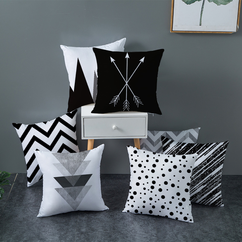 2023shopee Popular Household Supplies Sofa Pillow Cases Modern Minimalist Geometric Abstract Throw Pillowcase Cushion Cover
