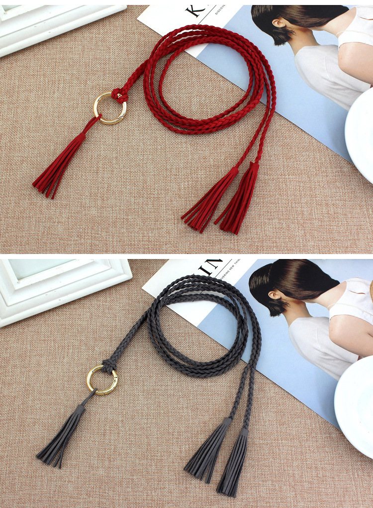 手工编织圆环腰链女士腰带女民族风打结腰绳装饰两种尺寸一件代发