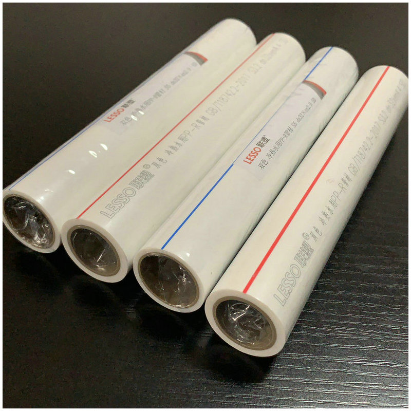 联塑ppr双色管内灰外白热熔自来水管耐压ppr热水管白色ppr热水管
