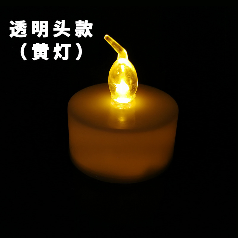 Led Colorful Simulation Electronic Small Tea Candle Light Festival Atmosphere Battery Home Plastic Decoration R2032 Optional