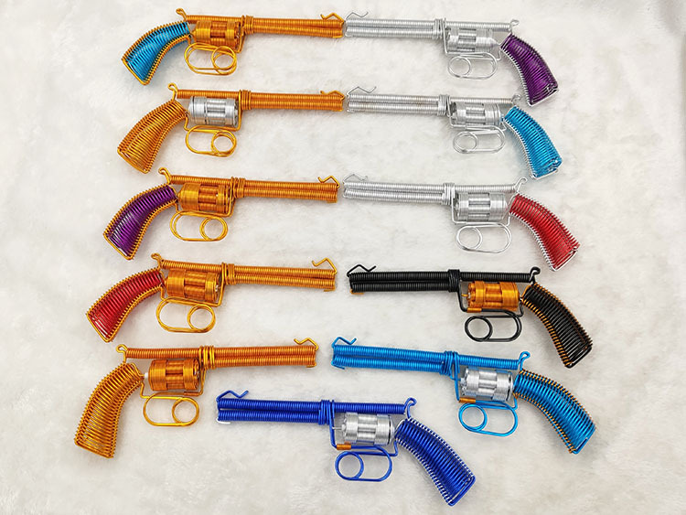 【左轮手枪】创意手工金属枪 家居摆件模型 彩色铝线工艺品收藏品