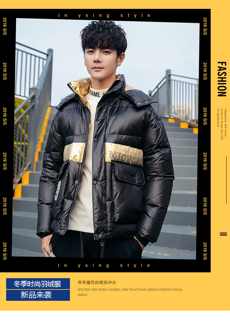 男士羽绒服2019秋冬季新款潮牌网红热销90白鸭绒防寒羽绒服男装