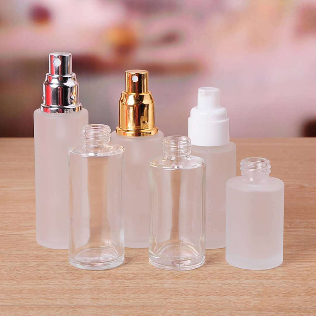 玻璃乳液瓶蒙砂膏霜瓶化妆品分装瓶滚珠玻璃瓶创意精油瓶可定制
