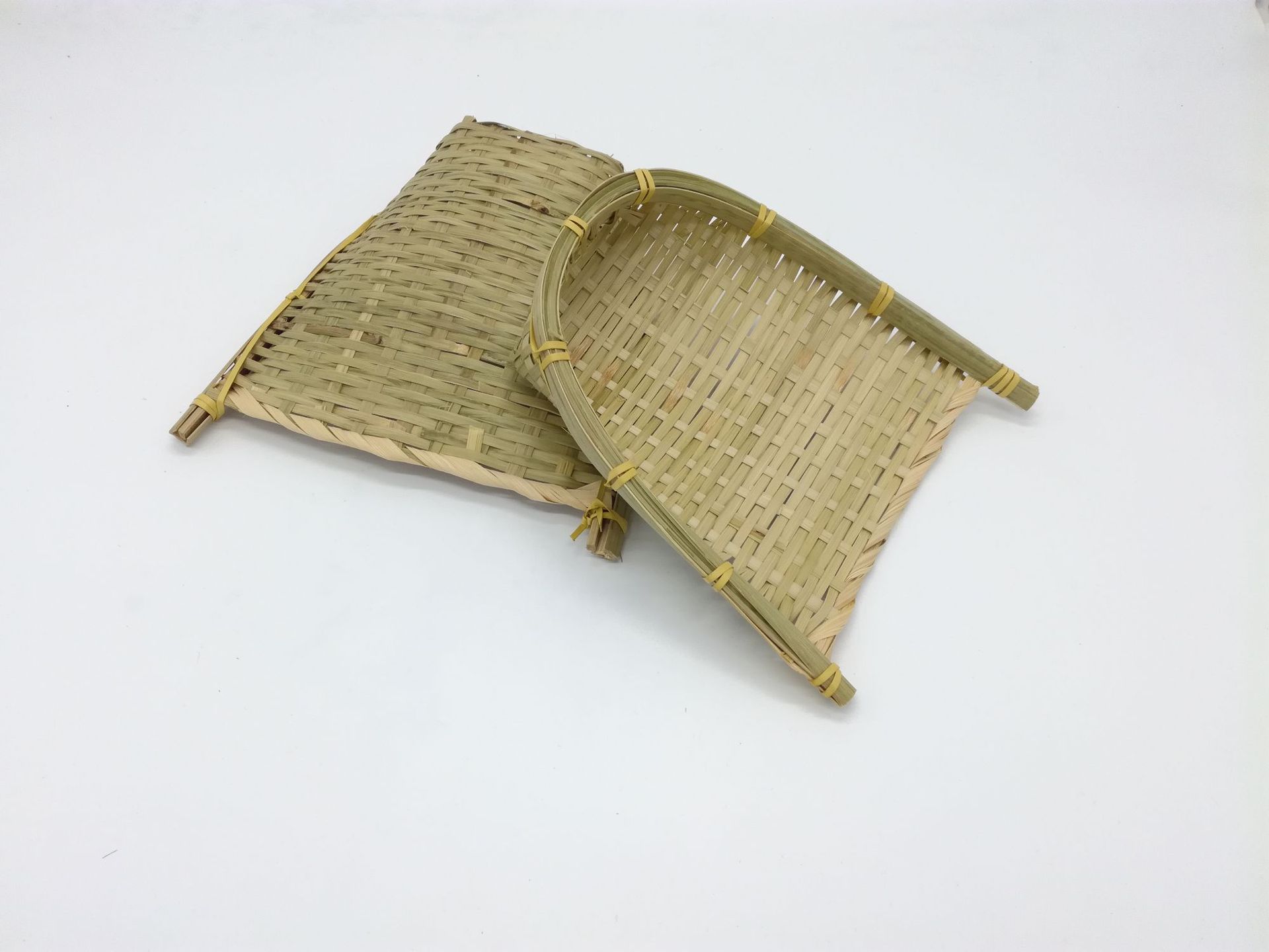 竹编畚箕开口小簸箕编织筲箕工艺品迷你款墙装饰拍摄道具背景