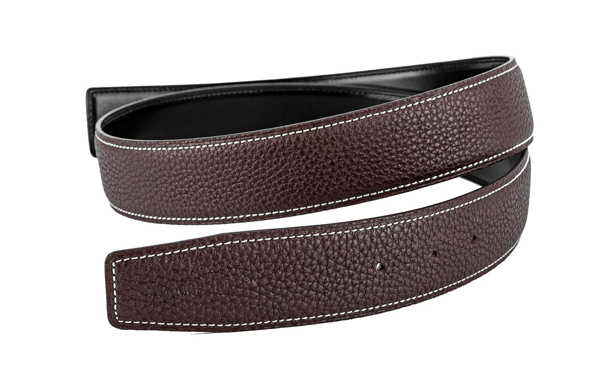 男女士真皮腰带 高端品质 原版togo皮荔枝纹进口头层牛皮白线12色