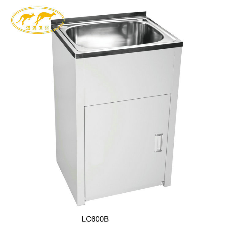 洗衣柜洗衣柜水槽铁皮彩钢板落地式工程洗衣柜lc600b