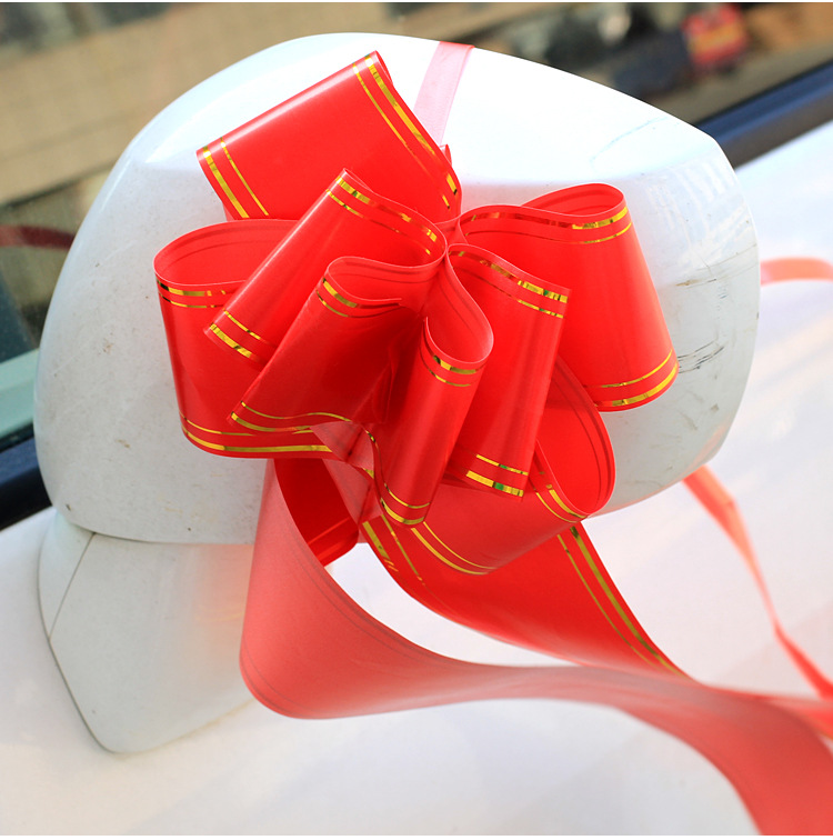 厂家批发金边开业大拉花 庆典条幅飘带彩带花店红色白色70cm*25条