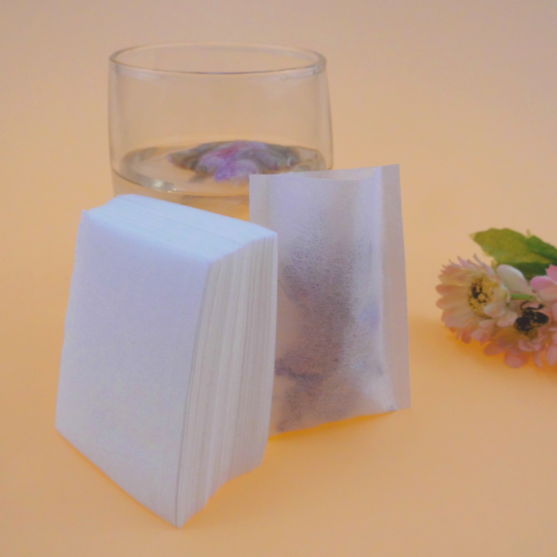 广瑞自制过滤原色小号7*8cm热封对折滤纸袋 一次性茶叶袋茶包袋