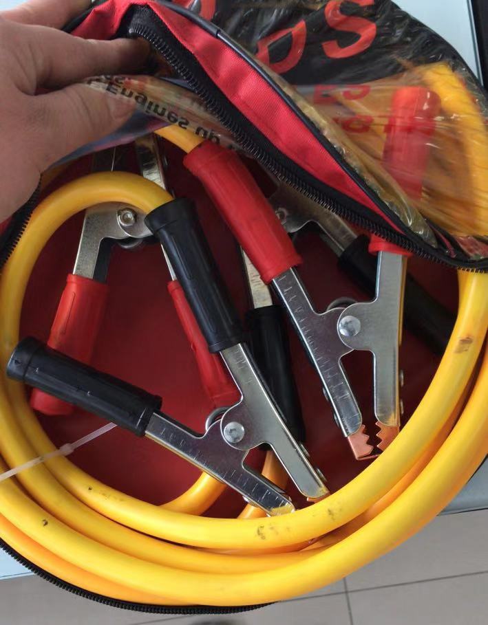 霖峻旺汽车电瓶搭火线1500a三米搭铁接线 防冻铜包铝过江龙打火线