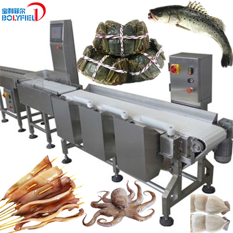 厂家直供 螃蟹分级机 全自动在线检测 鱿鱼分选机 水产品分拣设备