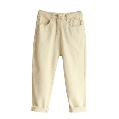 [chic]2018韩版街头时尚新款浅色直销裤子女装厂家牛仔8955