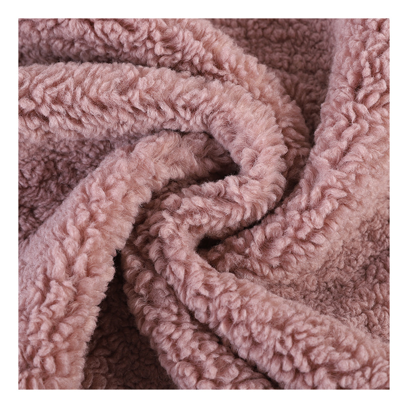 新款皮毛一体 针织麦穗绒 复合麂皮绒 秋冬家居服大衣面料批发