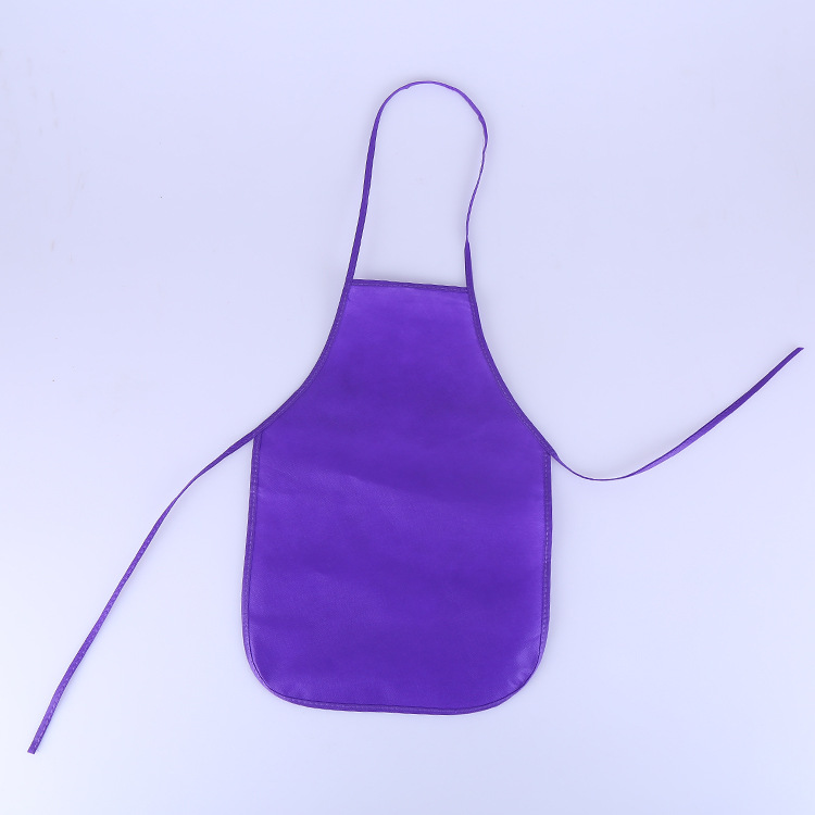 现货广告儿童围裙小孩画画一次性无纺布围裙幼儿园diy围裙定制