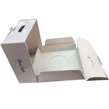 定制批发连体设计内衬带提手纸箱盒 快递运输包装盒 印刷翻盖纸盒