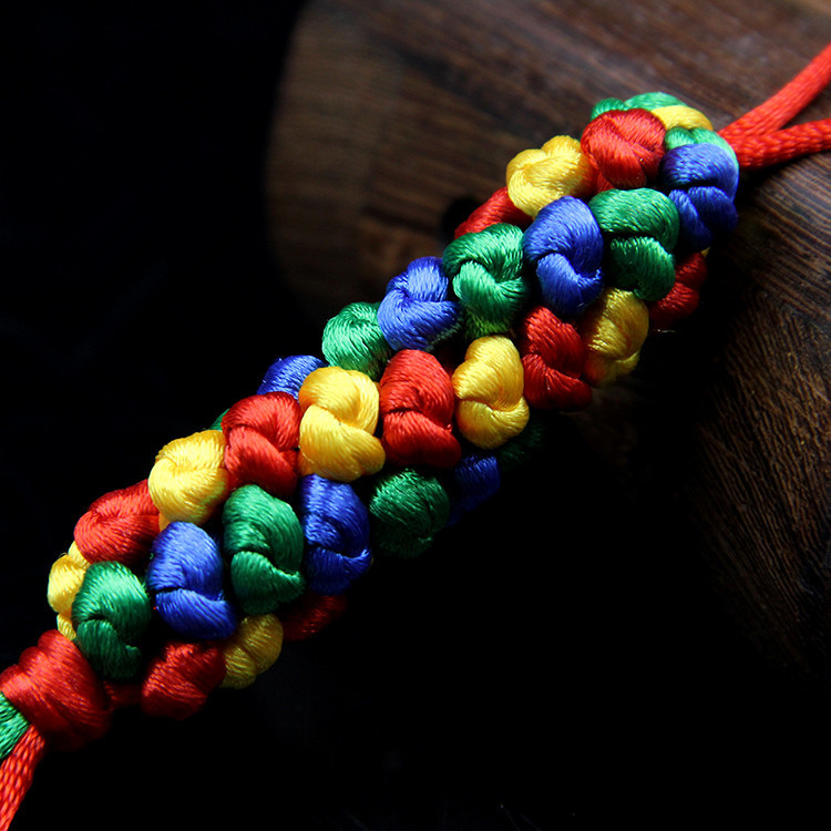 手工编织金刚结 菠萝结 格桑花藏式车挂转经轮 佛教用品