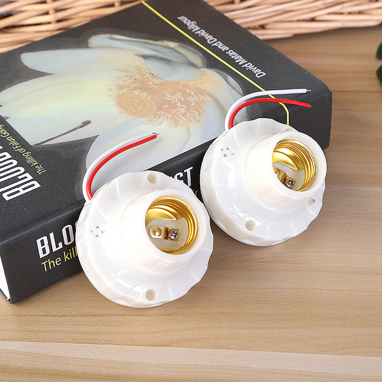 批发楼道声控灯头 led延时节能灯座开关 e27螺旋口灯头感应开关