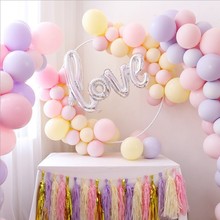 马卡龙5寸糖果色圆形乳胶气球 派对婚房装饰创意婚礼布置30个/包