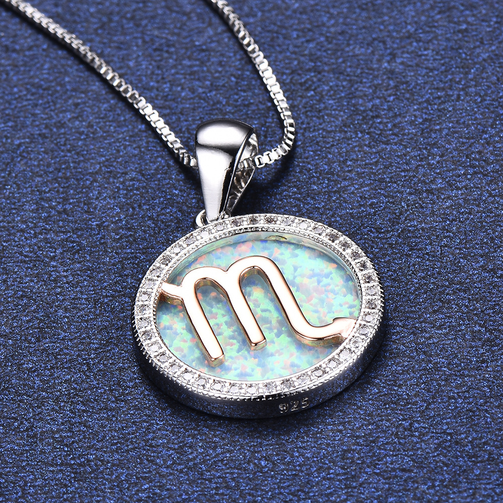 一件代发 澳宝玫瑰金天蝎座女式项链项饰锁骨链 厂家一手货源货源