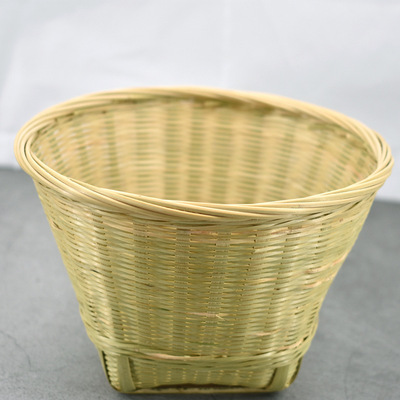 竹编筐框子水果篮青皮头层箩筐厨房收纳家用迷你精美整理手工包邮