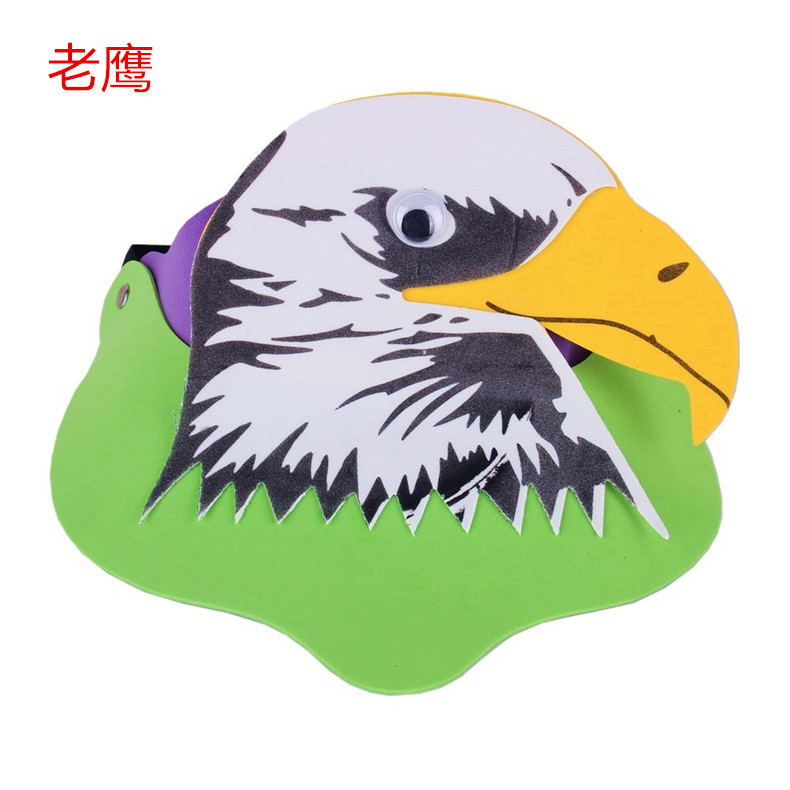 20g儿童节幼儿园表演eva帽子遮阳帽亲子活动卡通动物头饰小鸟星星
