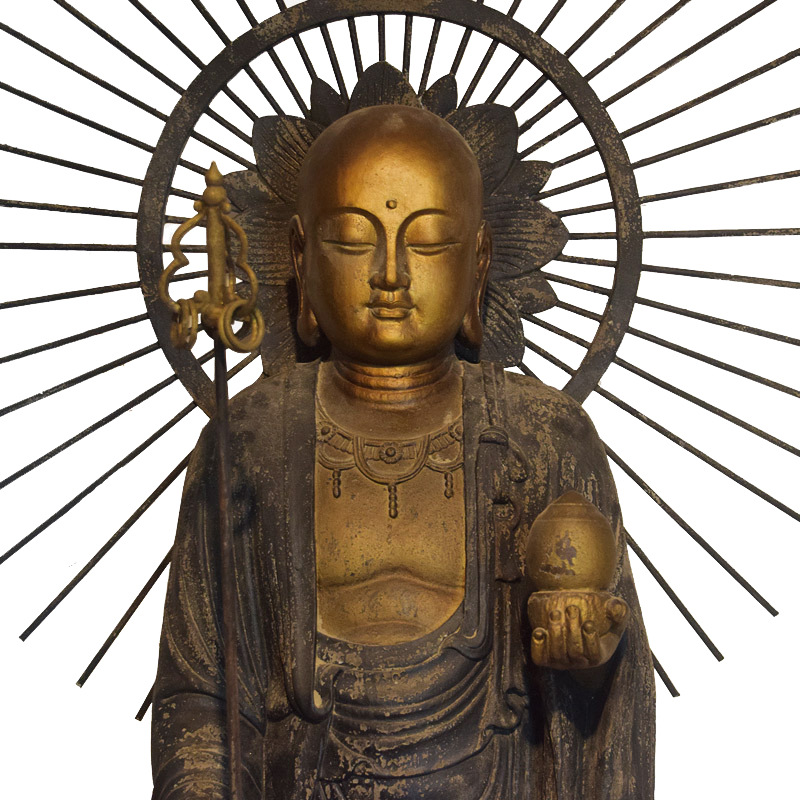 木雕仿古唐代密宗地藏王佛像大愿菩萨寺庙佛堂摆件1.5米 迎善永安